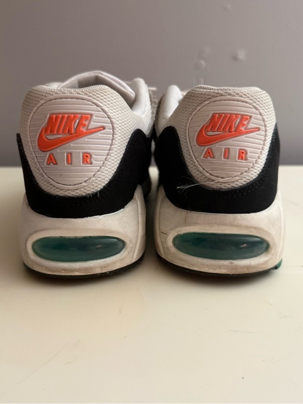 Nike White, Black & Teal Air Max Sneakers with Coral Accents - Picture 6 of 10